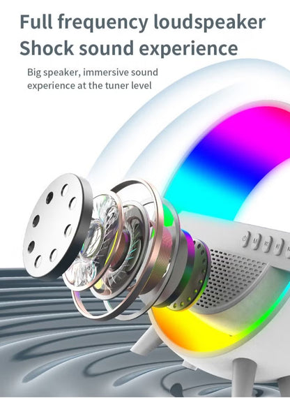 GlowBeat 2-in-1 Bluetooth Speaker with Wireless Charger & LED Light