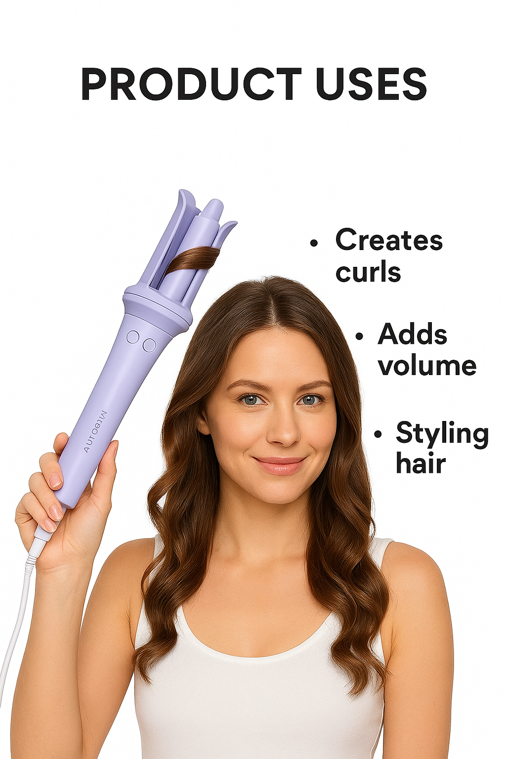 CurlEase Pro Automatic Curling Iron for Effortless, Salon-Perfect Waves