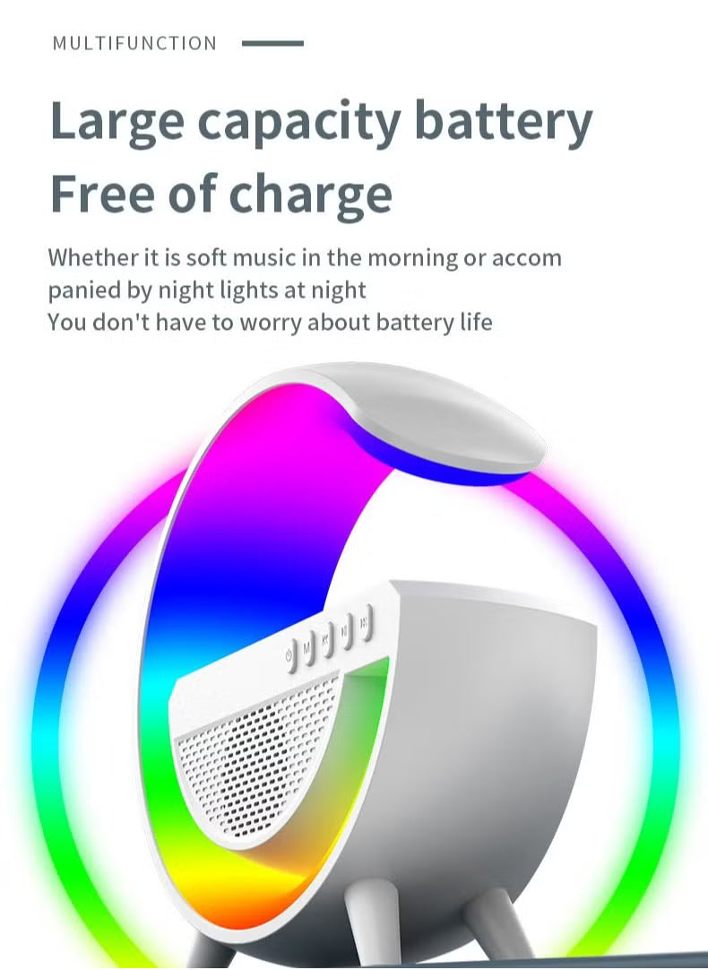 GlowBeat 2-in-1 Bluetooth Speaker with Wireless Charger & LED Light