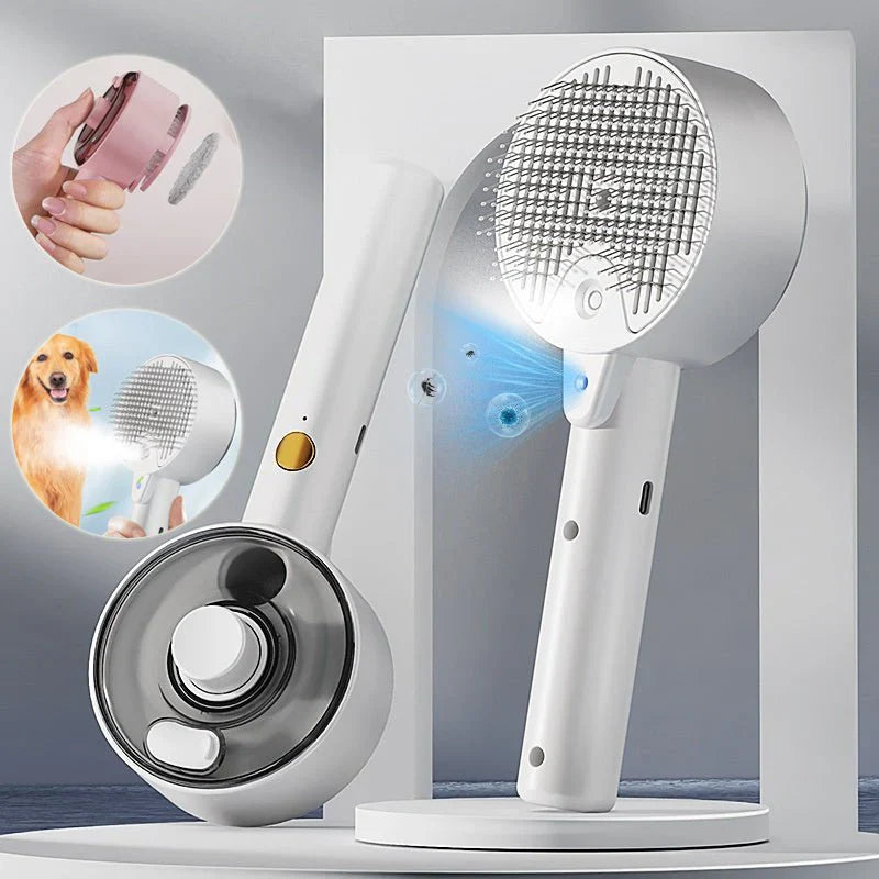 HairAway Pro – Steam-Powered Pet Brush for Easy Grooming