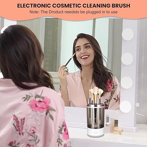 BrushBreeze Electric Multi-Brush Cleaner for Fast & Mess-Free Makeup Tools