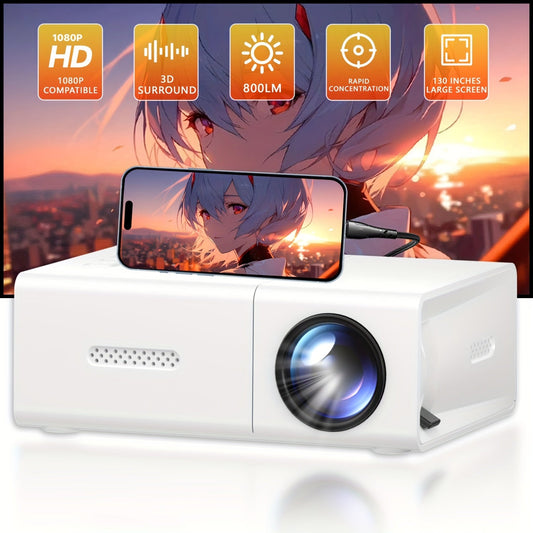 Meer Mini Projector YG-300 | Portable HD Home Theater for Movies, Kids & Travel