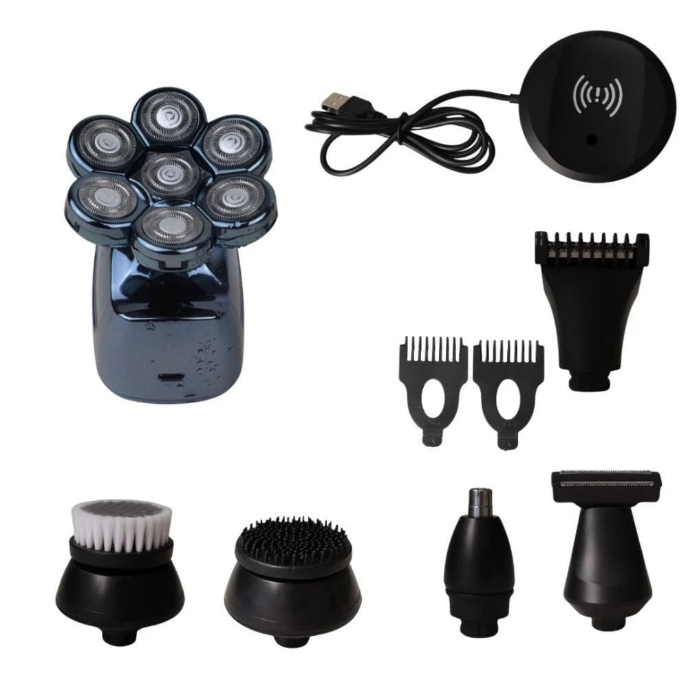 FlexGlide 4D Electric Shaver with Multi-Head Grooming for Men