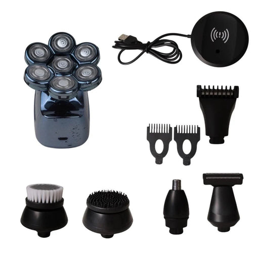 FlexGlide 4D Electric Shaver with Multi-Head Grooming for Men