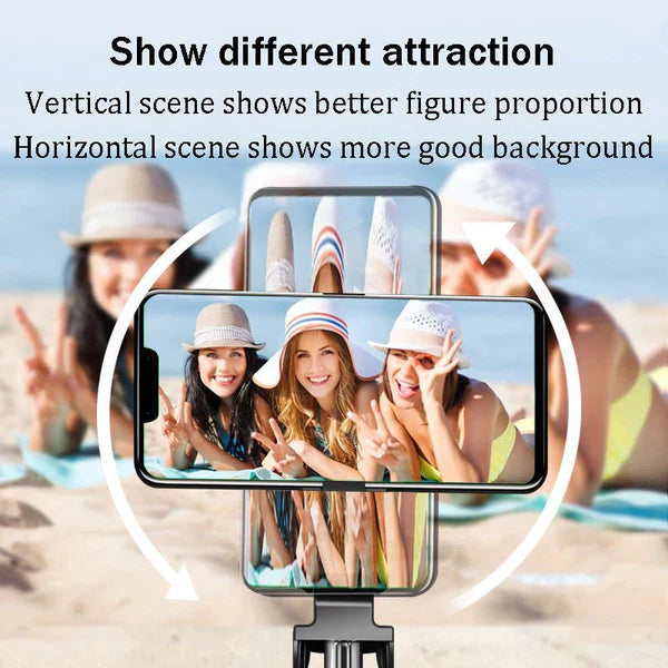 VlogEase Premium Selfie Stick Tripod with Detachable Remote