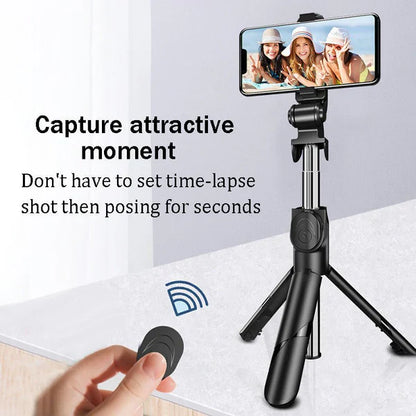 VlogEase Premium Selfie Stick Tripod with Detachable Remote