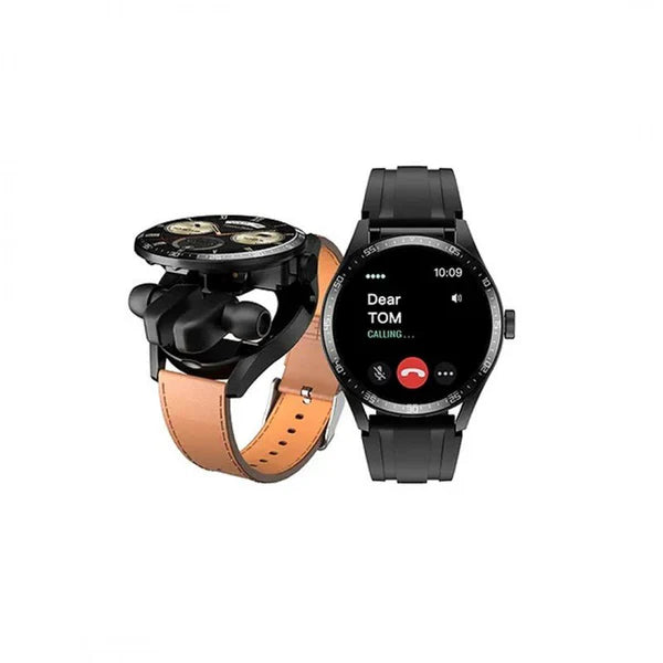 GTS 5 SmartWatch Duo – 2-in-1 Smartwatch with Hidden Wireless Earbuds & Calling Display