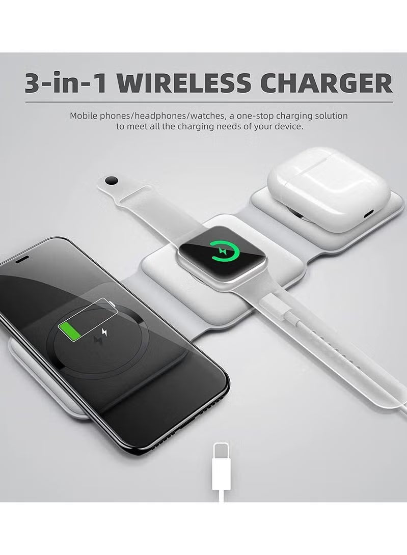 MagFold 3-in-1 Wireless Charger  Charge Phone, Watch & Pods Together