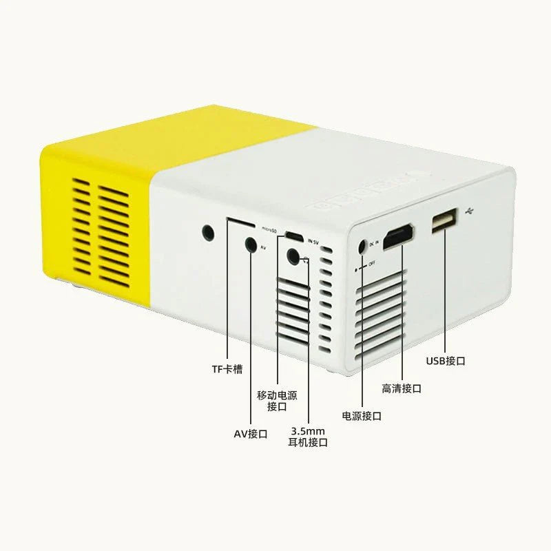 Meer Mini Projector YG-300 | Portable HD Home Theater for Movies, Kids & Travel