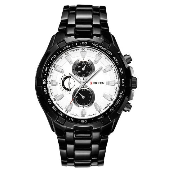 TimeElite Men’s Luxury Quartz Watch with Stainless Steel Strap