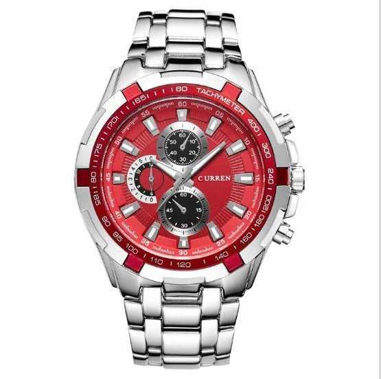 TimeElite Men’s Luxury Quartz Watch with Stainless Steel Strap