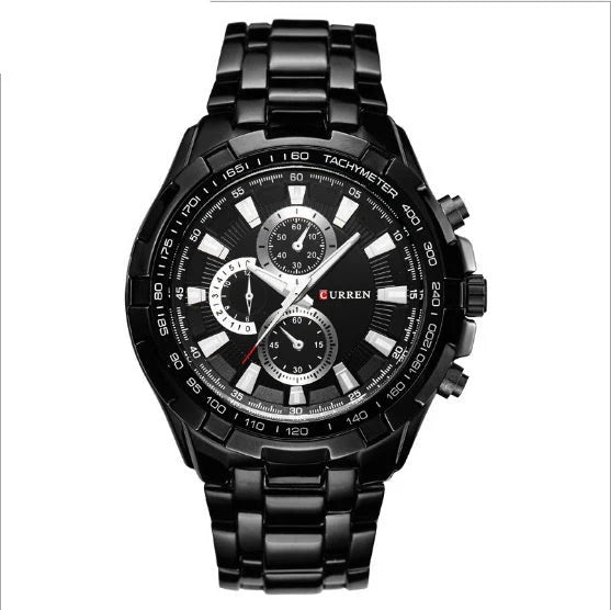 TimeElite Men’s Luxury Quartz Watch with Stainless Steel Strap