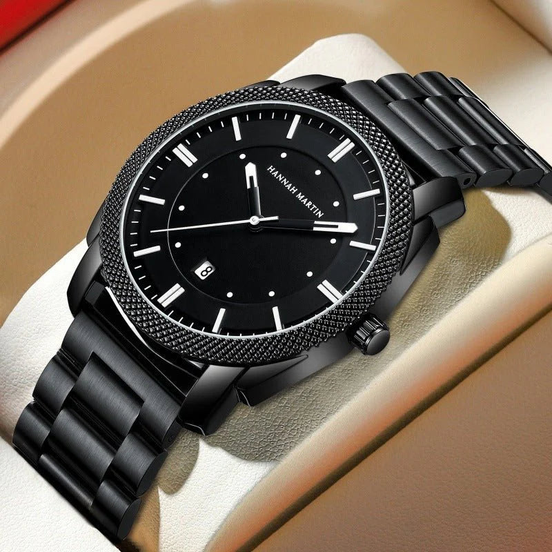 BlackTitan Waterproof Men’s Watch Bold Steel Build with Date Display