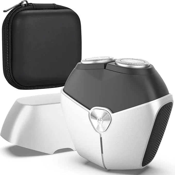 TrimMate Compact Travel Shaver for Men with Dual Blade Precision