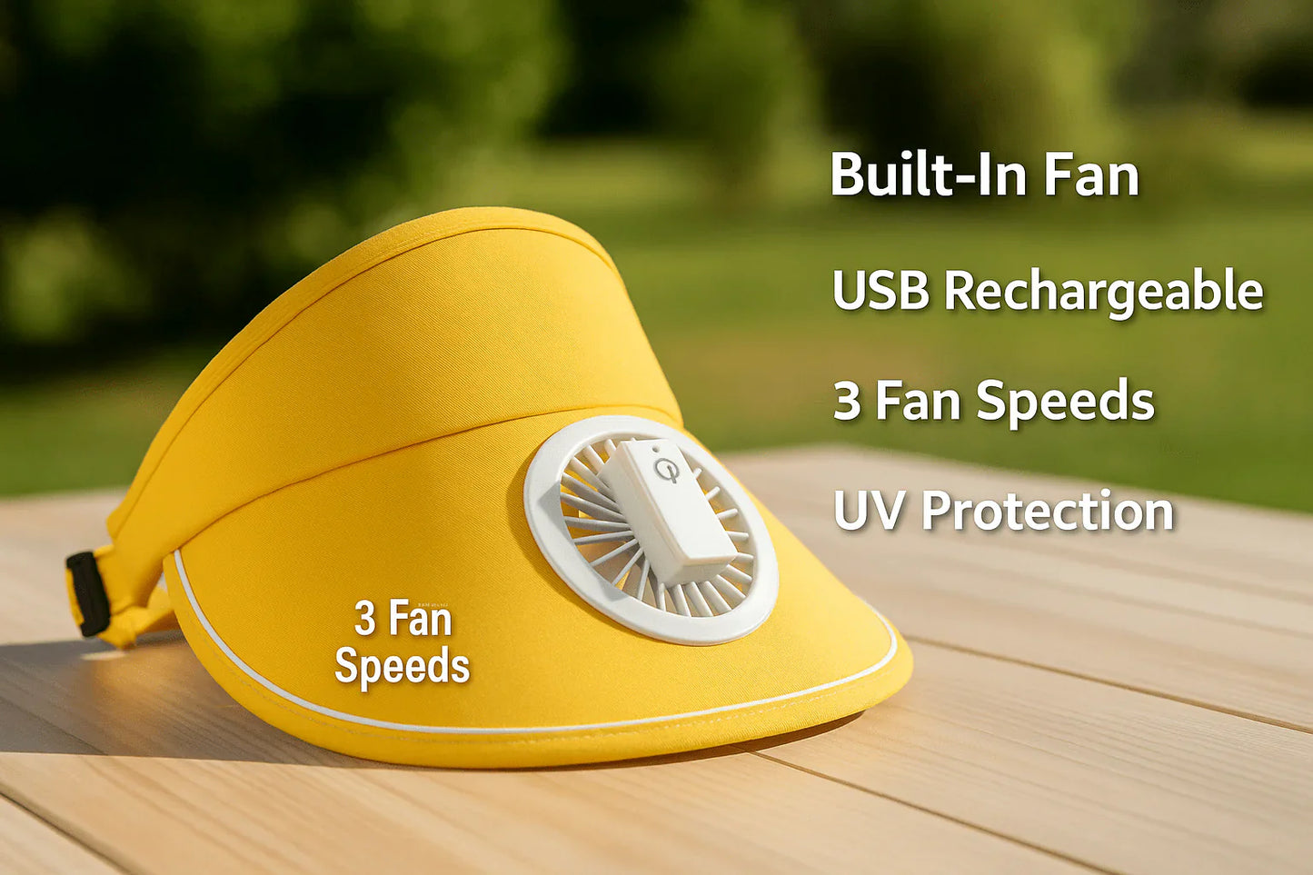 CoolBreeze Cap Mini Sun Hat with Built-In Cooling Fan