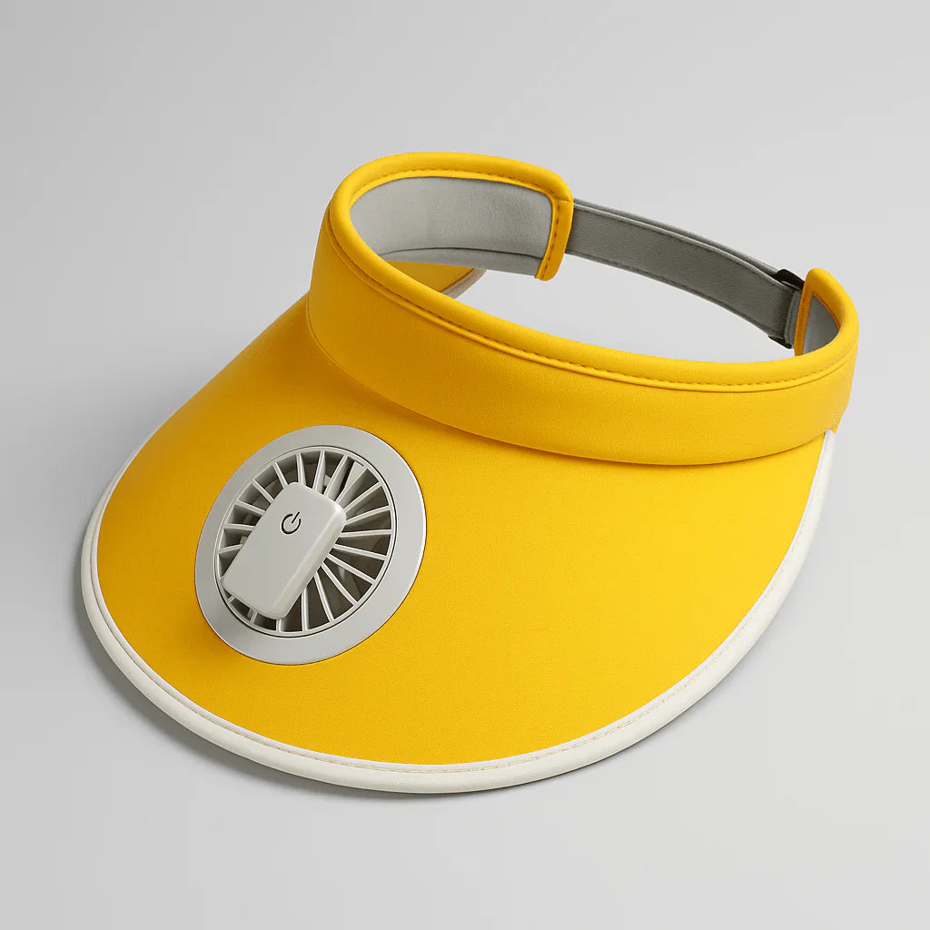 CoolBreeze Cap Mini Sun Hat with Built-In Cooling Fan