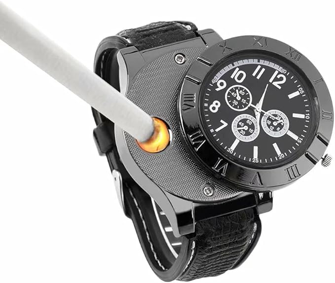 IgniteForce Military USB Lighter Watch  Rugged Timepiece for Modern Men