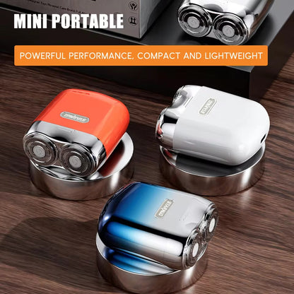 TrimMate Compact Travel Shaver for Men with Dual Blade Precision