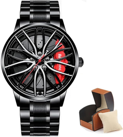 TurboSpin Men’s 3D Wheel Watch  Bold Style in Motion
