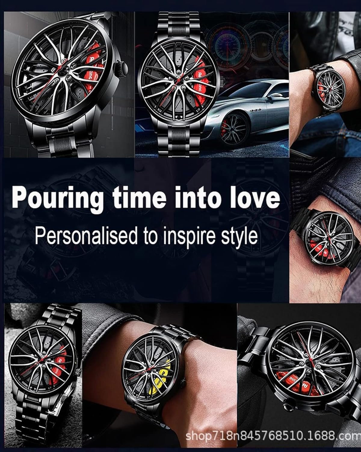 TurboSpin Men’s 3D Wheel Watch  Bold Style in Motion