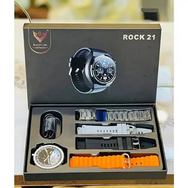 Rock 21 Pro Smartwatch  Sleek Fitness & Calling Watch with AMOLED Display for UAE Lifestyle