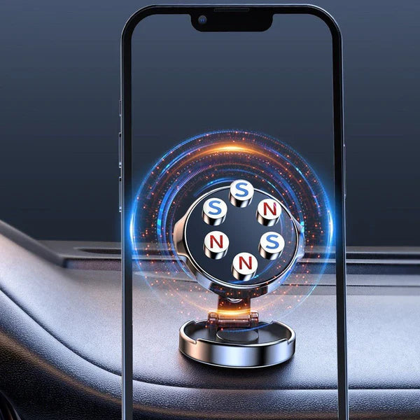 MagnoGrip Premium 360° Magnetic Car Phone Holder with Height Adjustment